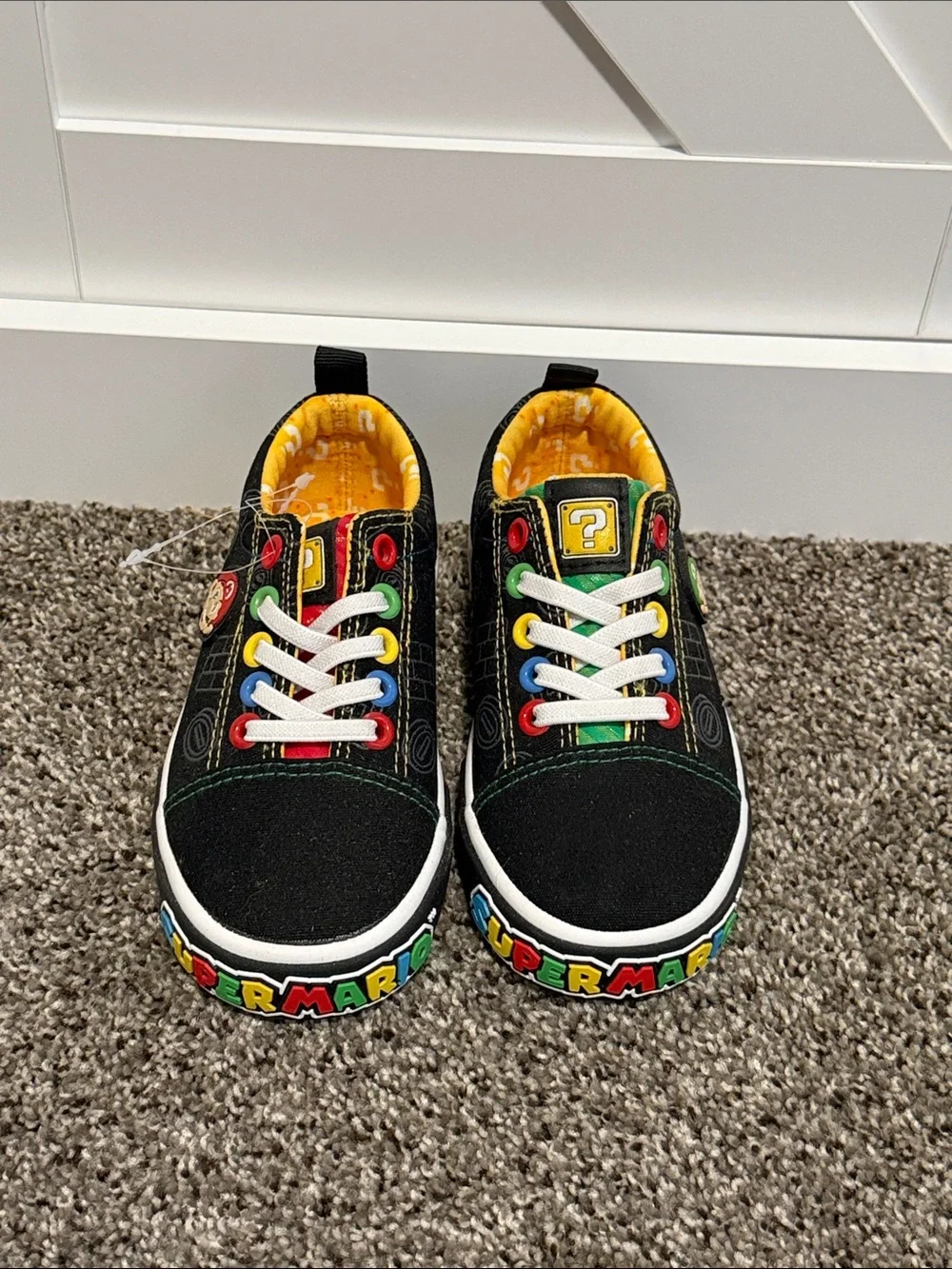 Kids Super Mario Theme Lace-Up Sneakers